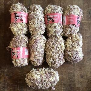 Patons Pooch Yarn Super Bulky Wooly Woolly Tan Brown Textured Cottage Cozy Boho